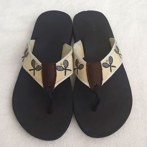 J. Crew Navy Blue Tennis Flip Flops, Size 8